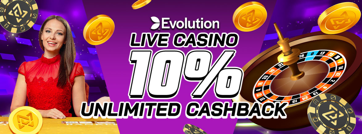 Evo Live Casino 10% Unlimited Weekly Cashback