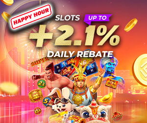 Slots 2.1% Happy Hour Daily Rebate
